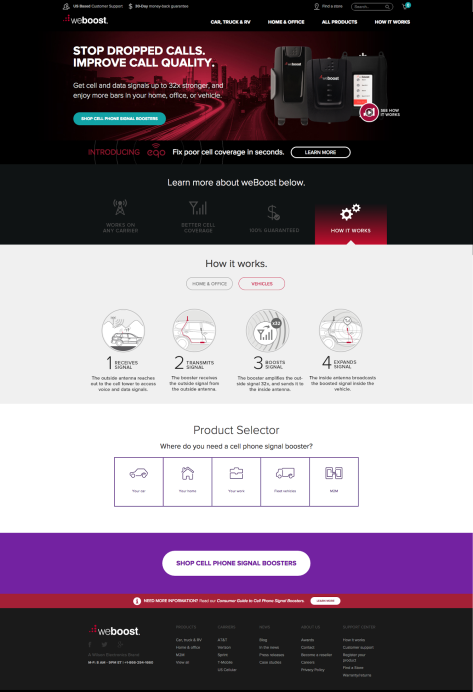 weBoost original homepage